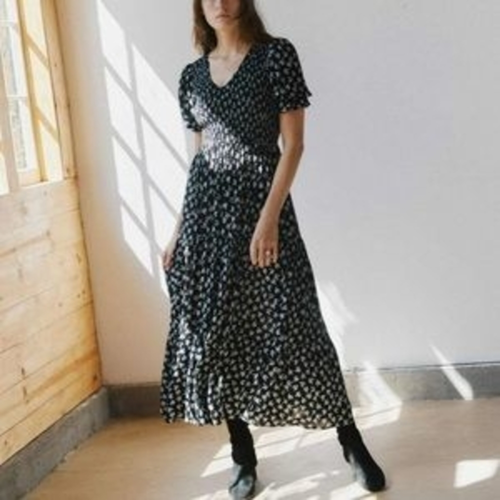 Brooklyn Dress in Raven Meadow